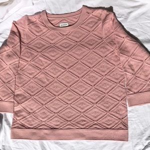 Avenue pink open work sweater sz 18/20